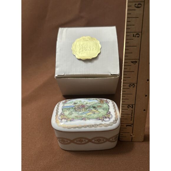 Heritage House Music Box Trinket The Way We Were Song Vintage Ceramic Butterfly - Picture 5 of 6